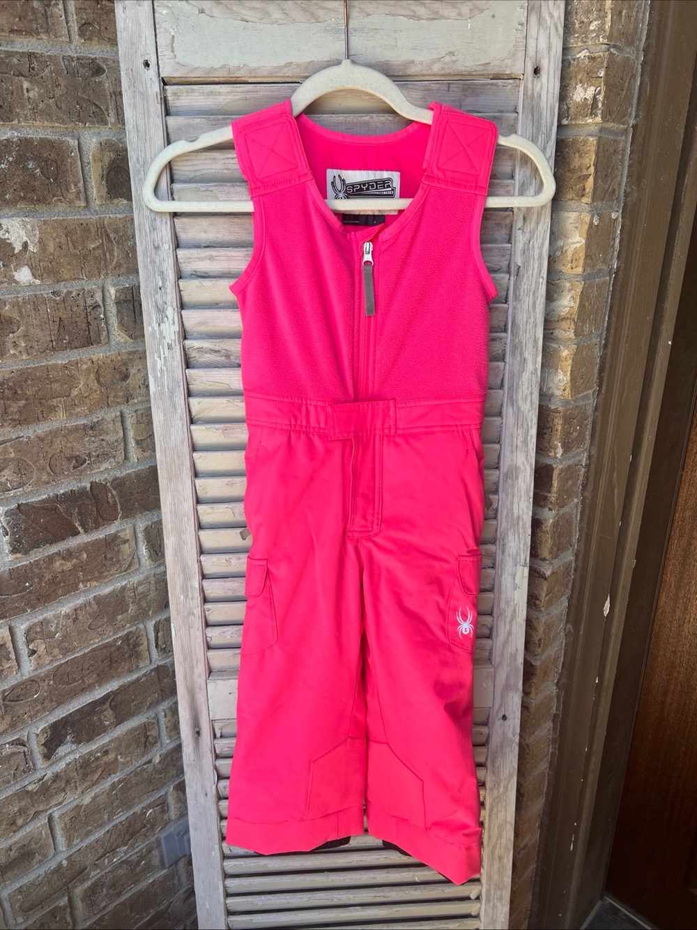 Kids Snowboard Bibs SPYDER Snow Pants Youth Sz 4 Toddler Pink Girls. Excellent u